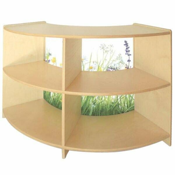 Whitney Brothers WB0437 Nature View 41'' x 11 3/4'' x 24 1/4'' Wood Curve-In Cabinet 9460437